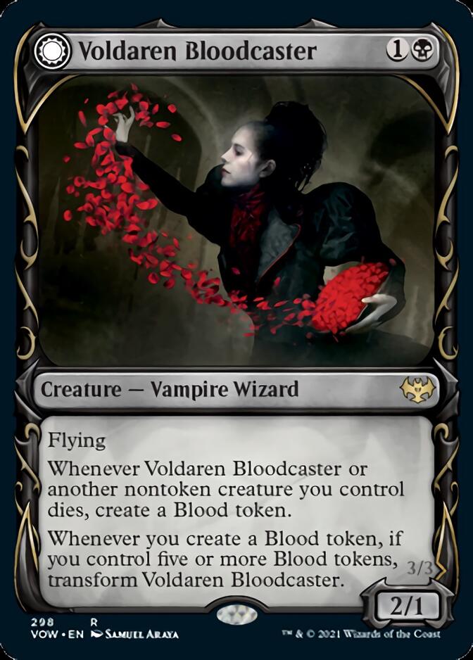 Voldaren Bloodcaster // Bloodbat Summoner (Showcase Fang Frame) [Innistrad: Crimson Vow] | Mindsight Gaming