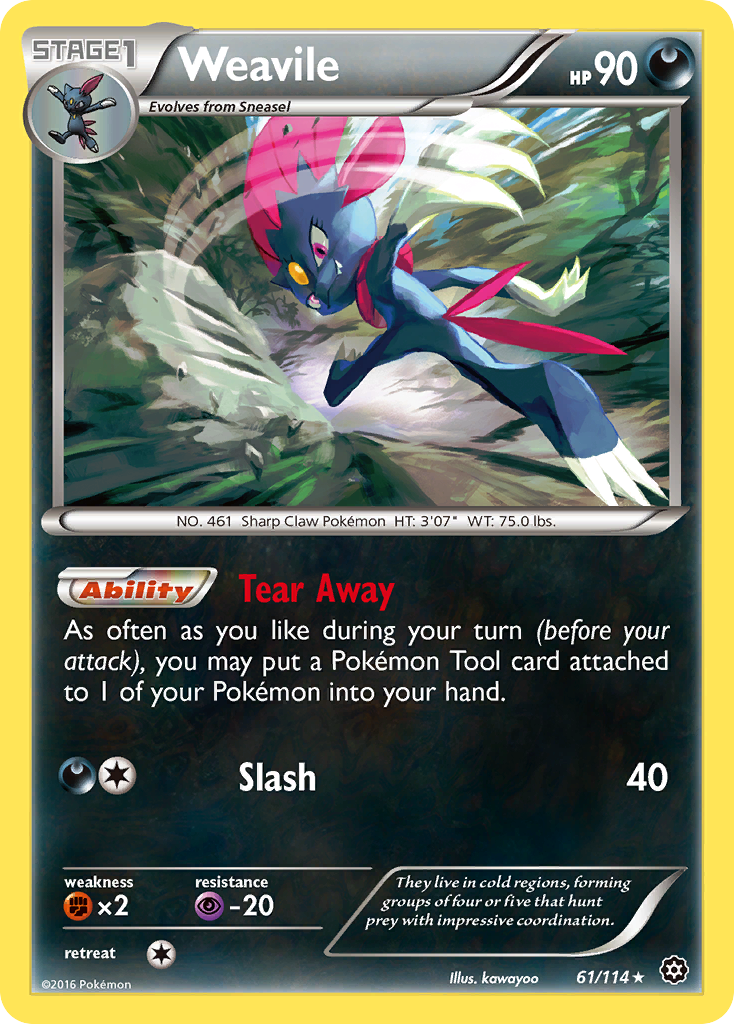 Weavile (61/114) [XY: Steam Siege] | Mindsight Gaming