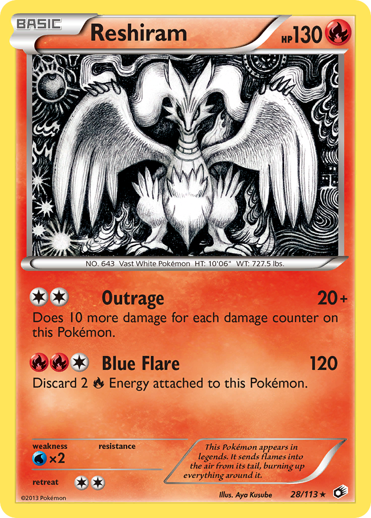 Reshiram (28/113) [Black & White: Legendary Treasures] | Mindsight Gaming