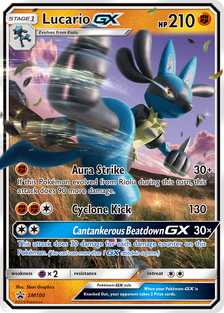 Lucario GX (SM100) [Sun & Moon: Black Star Promos] | Mindsight Gaming