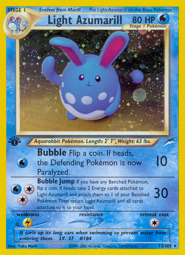 Light Azumarill (13/105) [Neo Destiny 1st Edition] | Mindsight Gaming