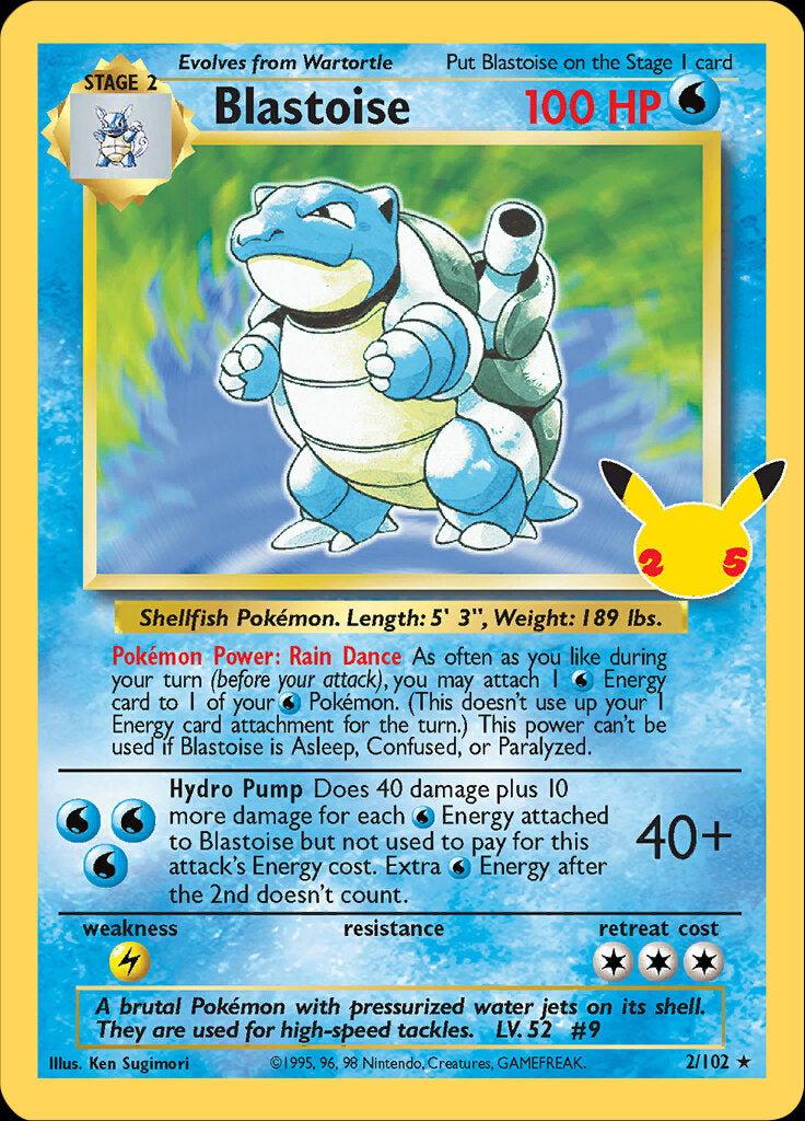 Blastoise (2/102) [Celebrations: 25th Anniversary - Classic Collection] | Mindsight Gaming