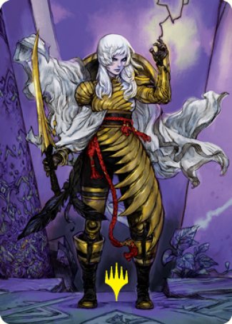 The Wandering Emperor 1 Art Card (Gold-Stamped Signature) [Kamigawa: Neon Dynasty Art Series] | Mindsight Gaming